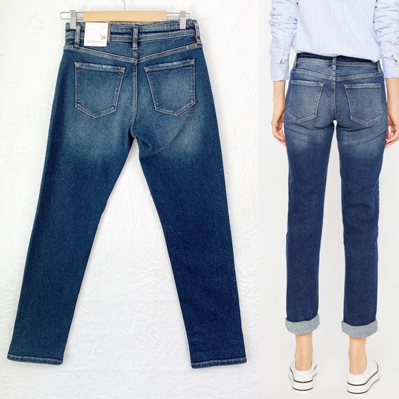 Kancan Filana Mid Rise Boyfriend Jeans Dark Wash Size 26 - Picture 2 of 14